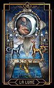 The Moon Tarot card in Tarot Decoratif deck