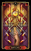 Ace of Wands Tarot card in Tarot Decoratif deck