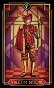 Page of Wands Tarot card in Tarot Decoratif deck
