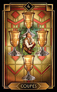Four of Cups Tarot card in Tarot Decoratif deck