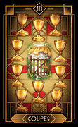 Ten of Cups Tarot card in Tarot Decoratif deck