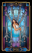 Eight of Swords Tarot card in Tarot Decoratif deck