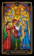 The Lovers Tarot card in Tarot Decoratif deck
