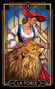 Strength Tarot card in Tarot Decoratif deck