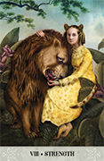 Strength Tarot card in Tarot of Mystical Moments Tarot deck