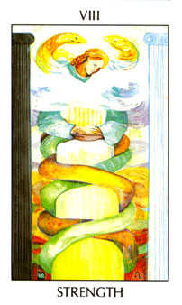 Strength Tarot card in Tarot of the Spirit Tarot deck