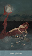 Five of Cups Tarot card in Dreamkeepers Tarot Tarot deck