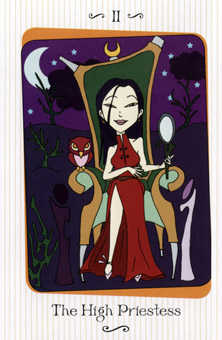 The High Priestess Tarot card in Vanessa Tarot deck