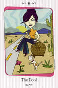 The Fool Tarot card in Vanessa deck