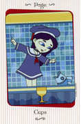 Page of Cups Tarot card in Vanessa deck