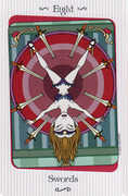 Eight of Swords Tarot card in Vanessa deck