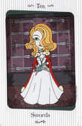 Ten of Swords Tarot card in Vanessa deck