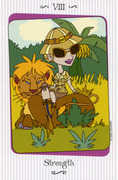 Strength Tarot card in Vanessa deck