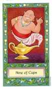 Nine of Cups Tarot card in Whimsical deck