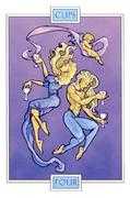 Four of Cups Tarot card in Winged Spirit Tarot deck