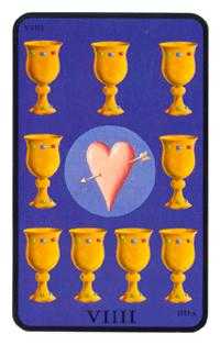 Nine of Cups Tarot card in Tarot of the Witches Tarot deck