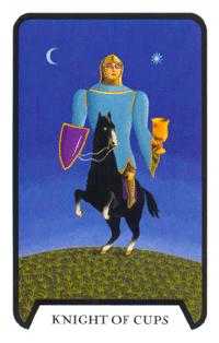 Knight of Cups Tarot card in Tarot of the Witches Tarot deck