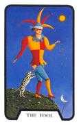 The Fool Tarot card in Tarot of the Witches deck