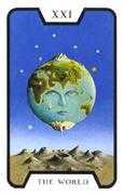 The World Tarot card in Tarot of the Witches deck