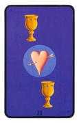 Two of Cups Tarot card in Tarot of the Witches deck